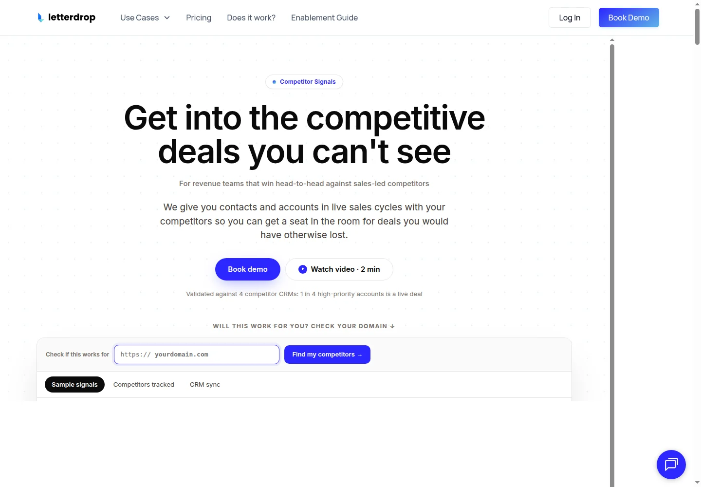 Letterdrop identifies contacts in competitor sales cycles